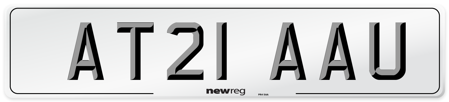 AT21 AAU Number Plate from New Reg